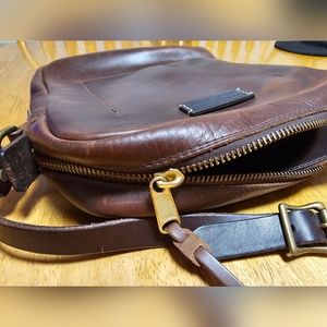 Coronado Horween Leather Cross Carry Bag, heavy-duty.
